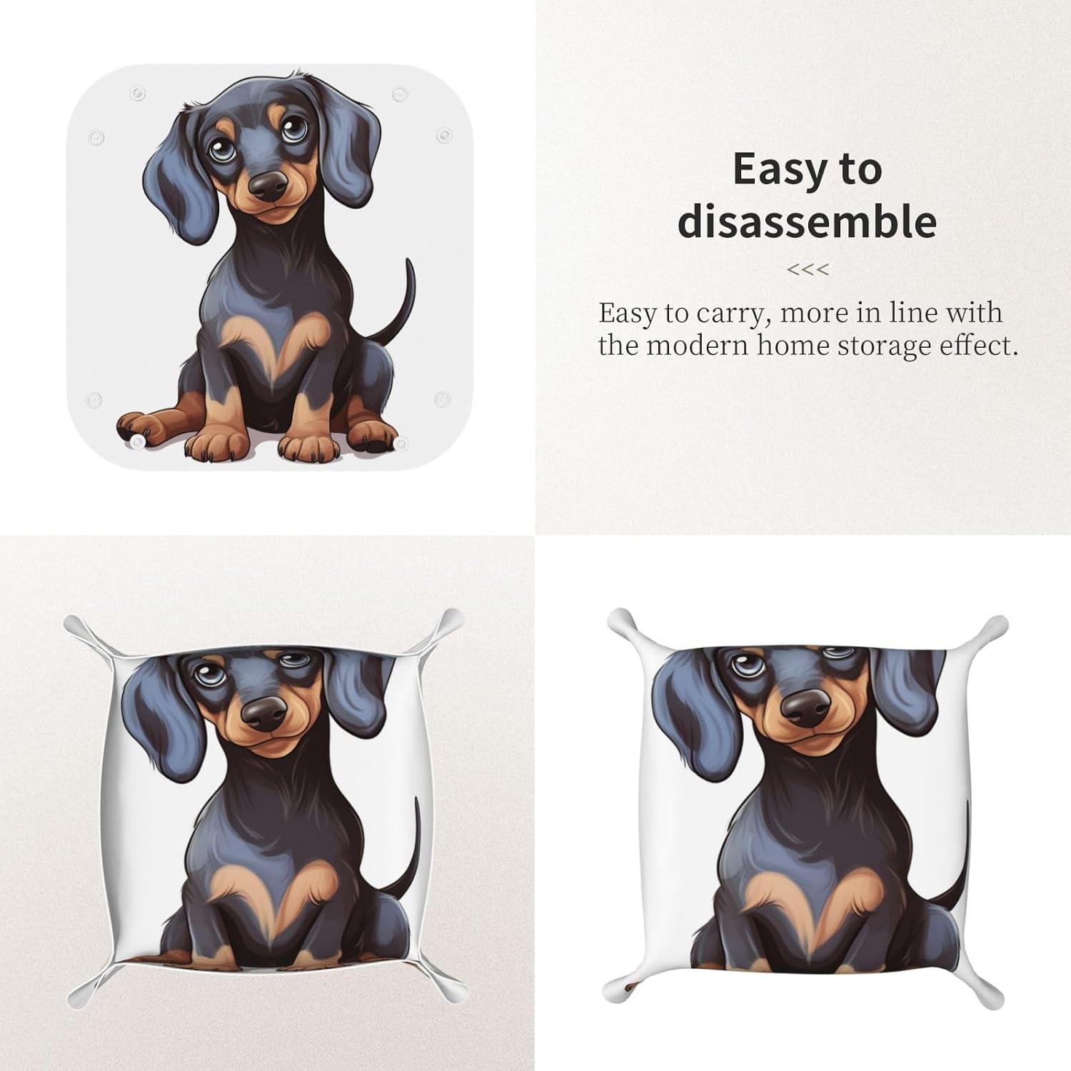 Leather Valet Tray Desktop Storage Organizer Travel Storage Dish Plate image 3