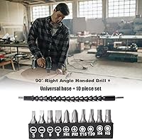 Vista 3 de Extensión de broca flexible, extensión de taladro flexible de 11.6 pulgadas, manual de 90° en ángulo recto, extensión flexible de 1/4 para taladro
