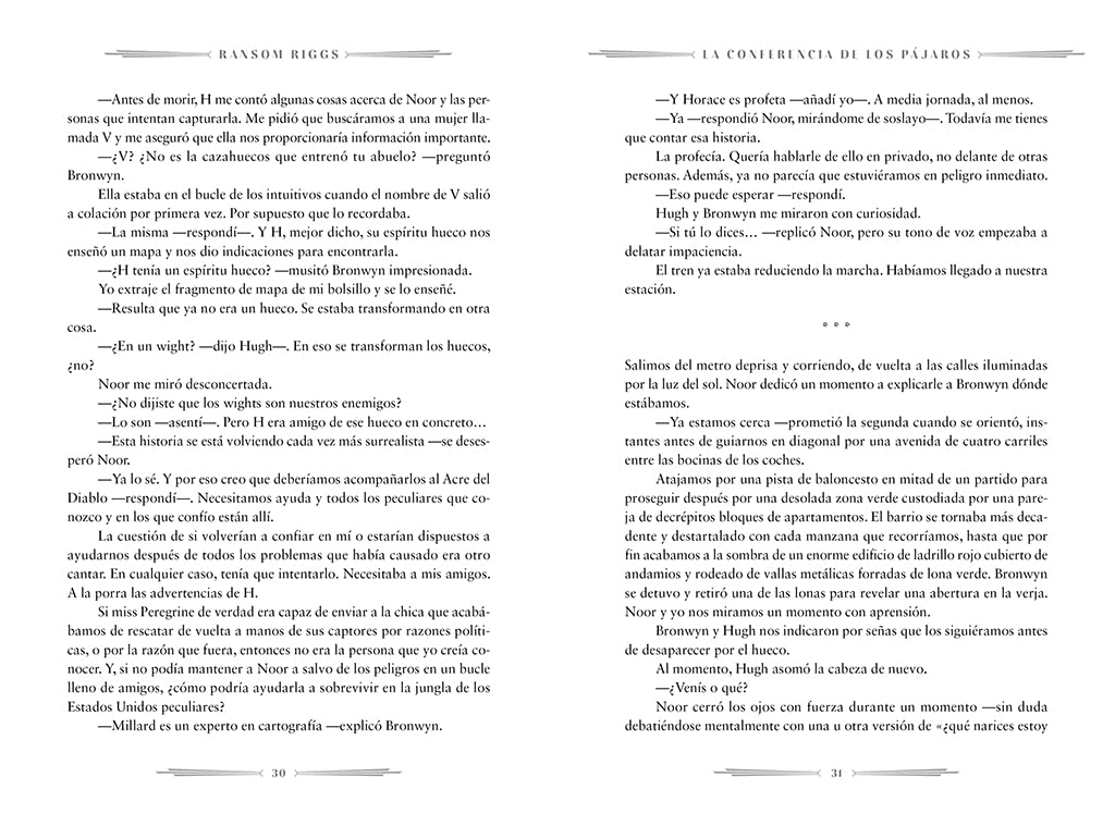 La conferencia de los pájaros / The Conference of the Birds (El Hogar de Miss Peregrine) (Spanish Edition)