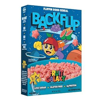 Backflip Breakfast Cereal, Crunchy Ready-to-Eat Cereal - 8oz Fruit Galaxy