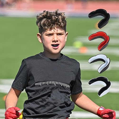 Miniatura 5 de HIAARO Paquete de 12 protectores bucales deportivos, para niños y jóvenes con estuche para boxeo, artes marciales mixtas, hockey, fútbol, baloncesto