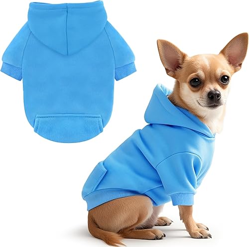 Miniatura 7 de Idepet Sudaderas con Capucha para Mascotas Perros Ropa para Perros Ropa para Perros Pequeños Chaleco Ropa para Chihuahua Abrigo Cálido Chaqueta