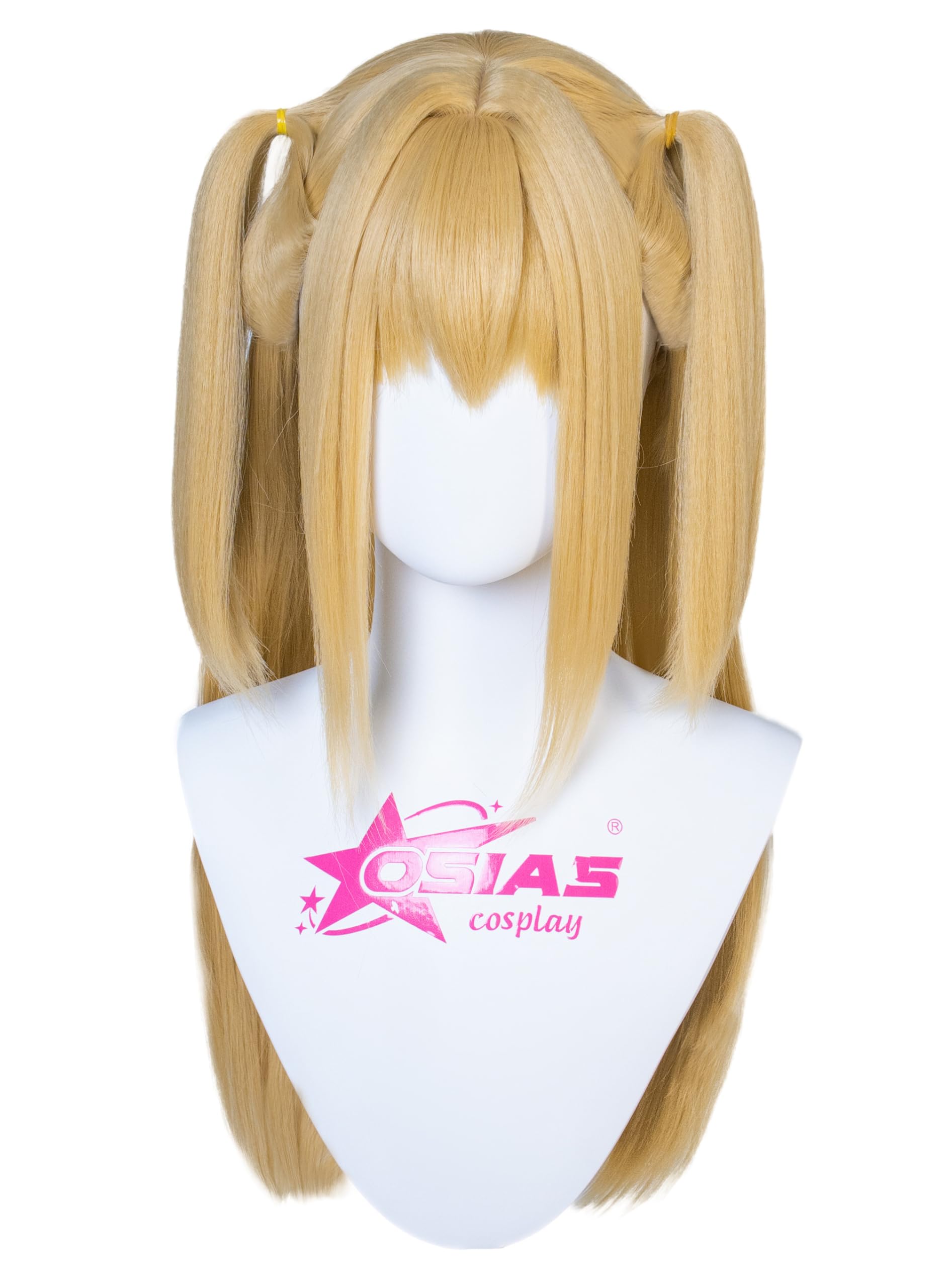 OSIAS Misa Amane Wig Long Golden with Braids Heat Resistant Synthetic Hair