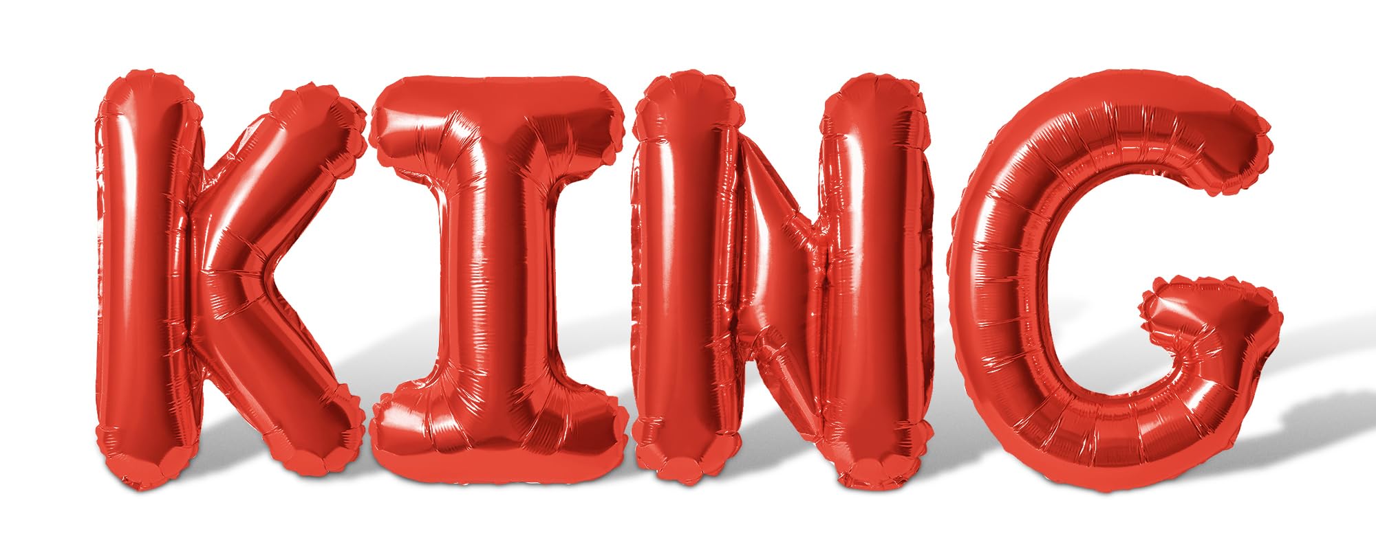 Letter Balloons - KING 16" Inch Alphabet Letters Foil Mylar Balloon Bachelor or Birthday Party Banner (Red)