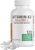Vista 1 de Bronson Vitamina K2 como MK-7 Menaquinona 100 mcg sin OGM, 120 cápsulas