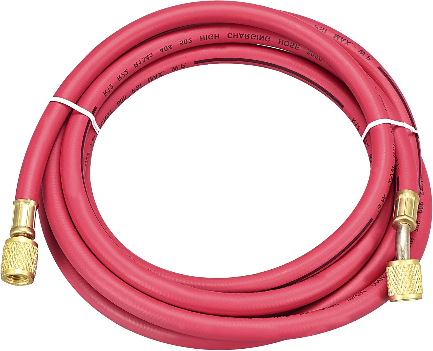 YOKIVE 1/4 SAE Flare AC Refrigerant Charging Hoses, 9.84Ft Length 600PSI Thread | Great for Ir Condition System Maintenance (Red, 3 Meters)