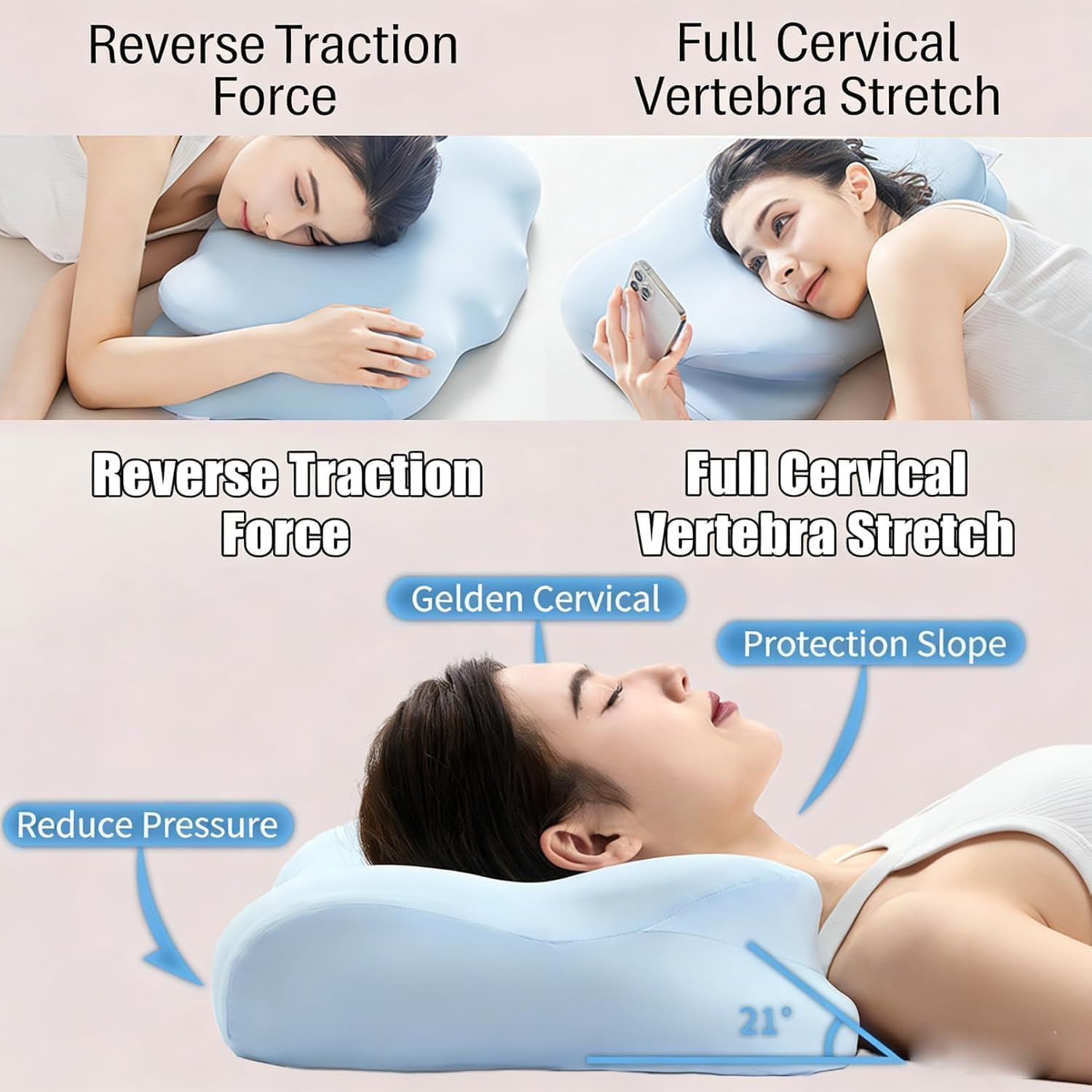 3.0 Mellow Sleep Pillow, Upgrade Cloud Neck Pillow, Ergonomic Memory Foam Pillow with Adjustable Cervical Support & Cooling Breathable Cover for Side, Back, Stomach Sleepers (Gray)