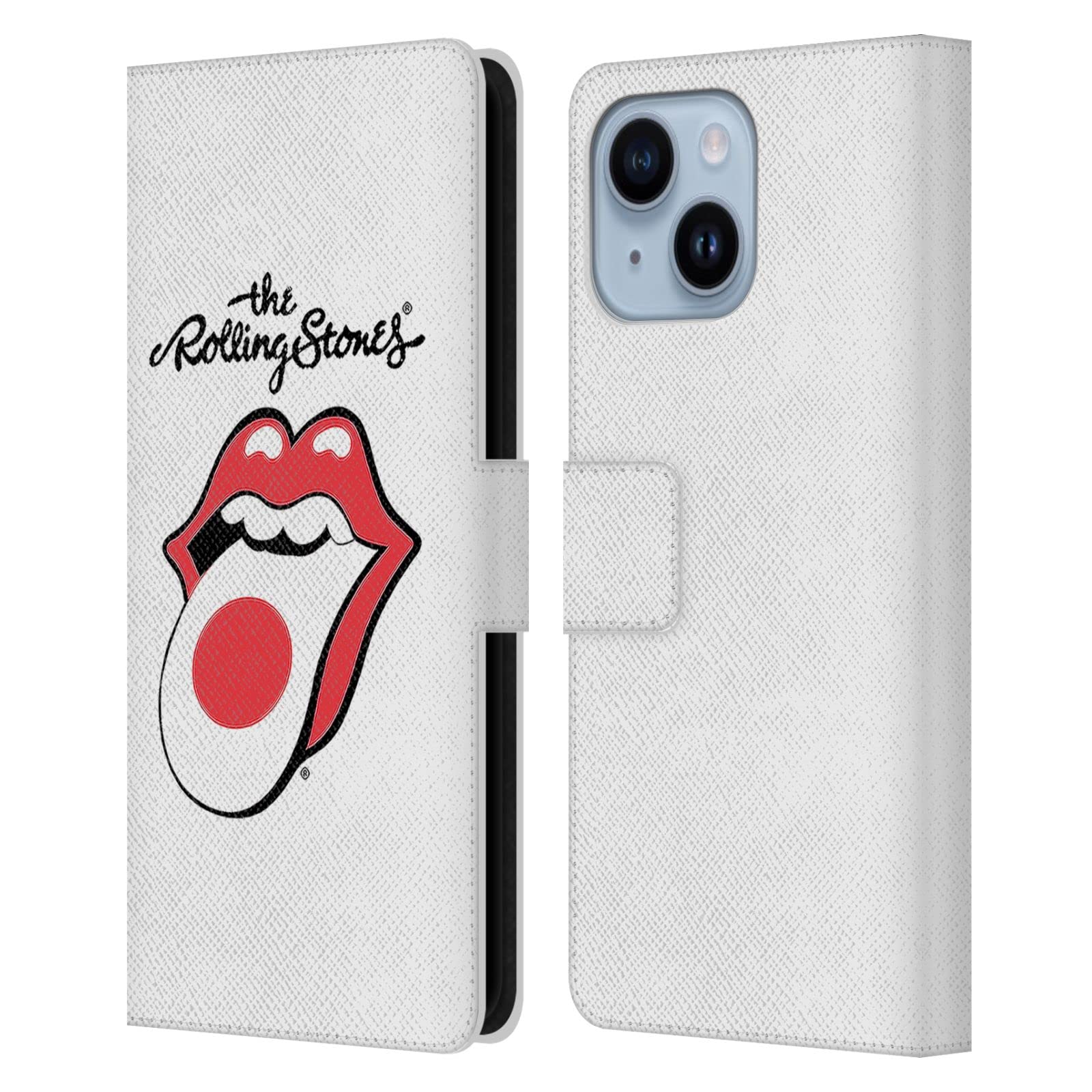 Housse en cuir Rolling Stones iPhone 14 Plus aux finitions soignées