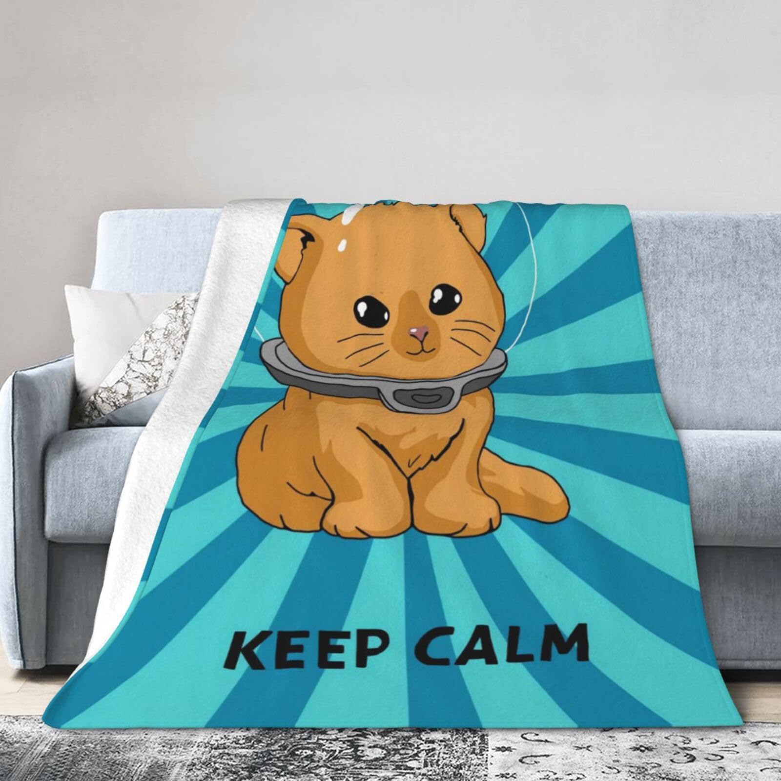 Trumiyo Black Subnautica Cats Blanket Gifts For Kids Adults - Lightweight Throw Blanket For Bedroom Living Room Decor Soft Fuzzy Fleece Cozy Plush Bed Couch 50"X40"