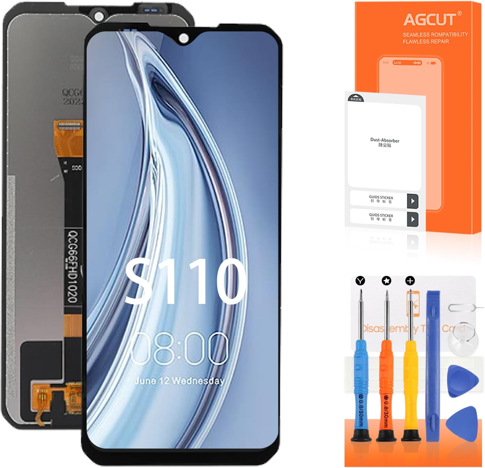 AGCUTfor Doogee S110 Screen Replacement for Doogee S110 LCD Display Touch Screen Digitizer Assembly Repair Parts 6.58"