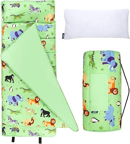 Miniatura 9 de Wildkin Tapete de microfibra para siesta con almohada reutilizable para niños y niñas, tapete perfecto para siesta para guardería y preescolar,