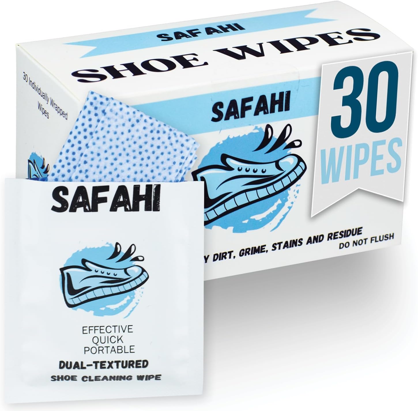 Toallitas Desechables para Zapatos, 30 Unidades, Limpiador Portátil