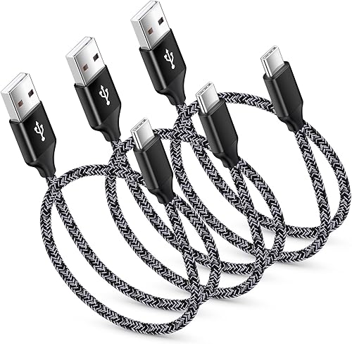 Cable USB C de 3 pies, paquete de 3 cables de carga tipo C para Samsung Galaxy Z Fold 6 5 4 Z Flip 6 5 4 A15 A14 A13 A53 S24 S23 S22 Ultra S21 FE