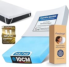 Arensberger Mattress Topper 140 x 200 cm, Height 10 cm, Luxury, Hardness H2 H3, Gel Topper, Memory Foam Mattress Topper with Washable Cover, Mattress Topper for Spring Core and Foam Mattresses