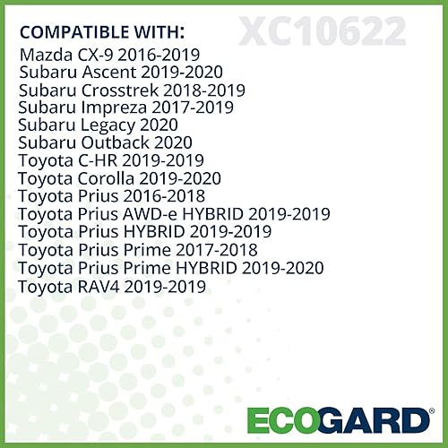 Miniatura 3 de ECOGARD Filtro de aire de cabina XC10622 para Toyota RAV4, Corolla, Subaru Outback 2020-2025, Ascent 2019-2025, Toyota Prius 2016-2024, Venza