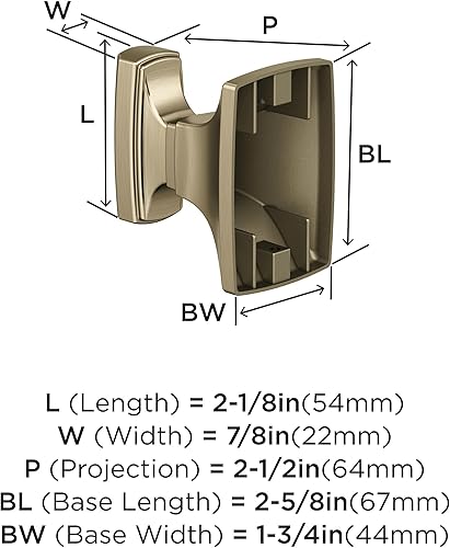 Vista 111 de Amerock BH36012BBZ - Toallero dorado champán Accesorio de baño Highland Ridge 7-7/16 pulgadas (7.441 in) de longitud Toallero de mano