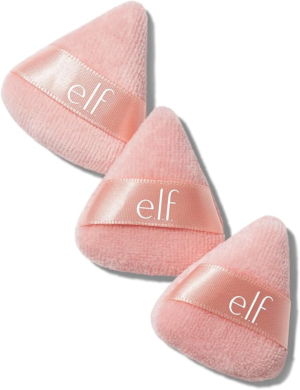 Halo Glow Pinkie Puffs | Finger-sized, Mini Puff For Applying Loose & Pressed Powders, Soft, Reusable & Washable, Vegan & Cruelty-Free, Set of 3