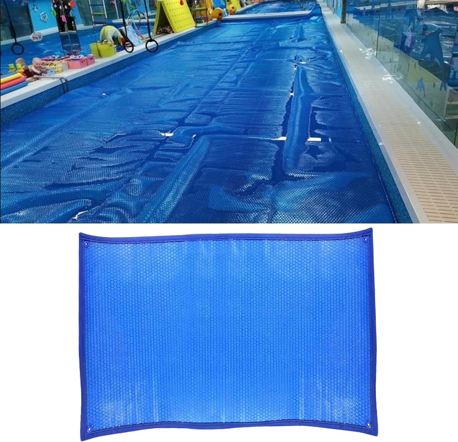 AviiSo Mantas solares 500um/20mil Cubierta de SPA de Verano para Piscinas con Ojales y Bordes Resistentes, Cubierta Flotante para Piscina Grande (Color : Blue, Size : 10x16ft/3x4.9m)