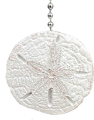 Top Brass Realistic Large Sand Dollar Fan Pull - Beach Ocean Sea Shell Coastal Nautical Decor