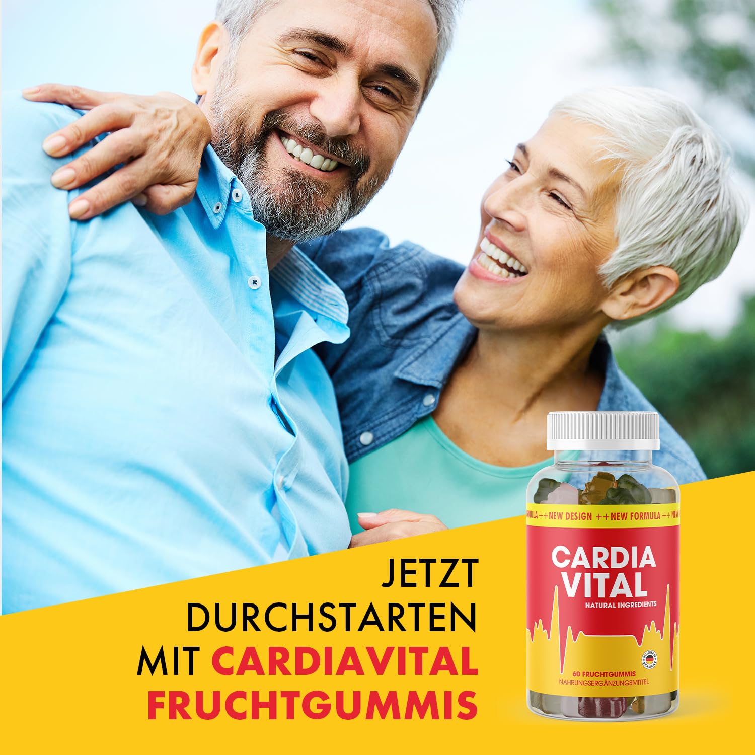 Cardiavital Fruchtgummies | Ideal begleitend für dein Ziel | für Männer & Frauen | Inhalt 60 Gummies
