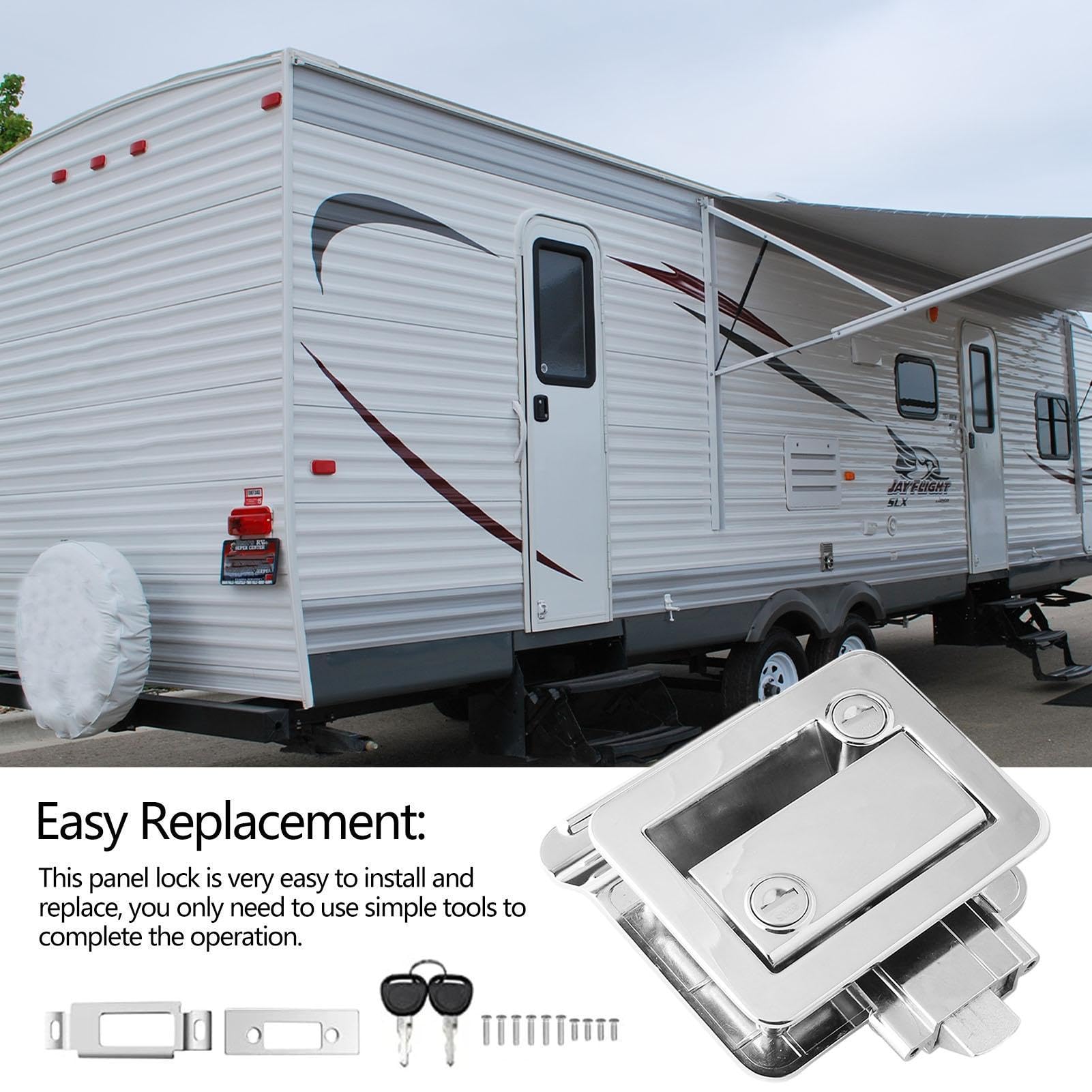 Chiusura per porta camper, chiusura per porta rimorchio di controllo | Rimorchio per forniture da campeggio per camper Rimorchi Roulotte Camper Rimorchio da viaggi