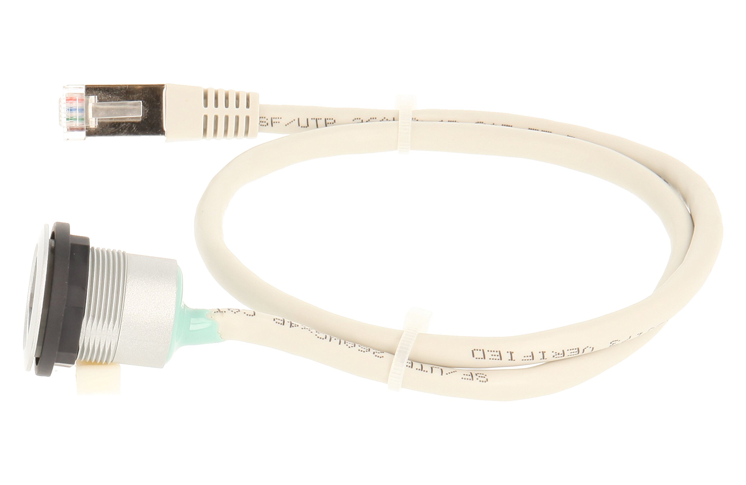 Schlegel RJ45 Prise Encastrable Avec Câble 60 Cm - Argent