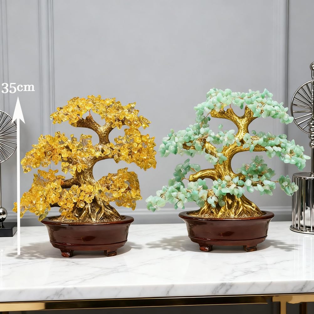 Zielony awenturyn Feng Shui kryształy lecznicze drzewo życia kamień szlachetny kryształowe drzewo Bonsai na prezenty duchowe zielony wystrój domu obecny prezent dla mamy dla kobiet,Green