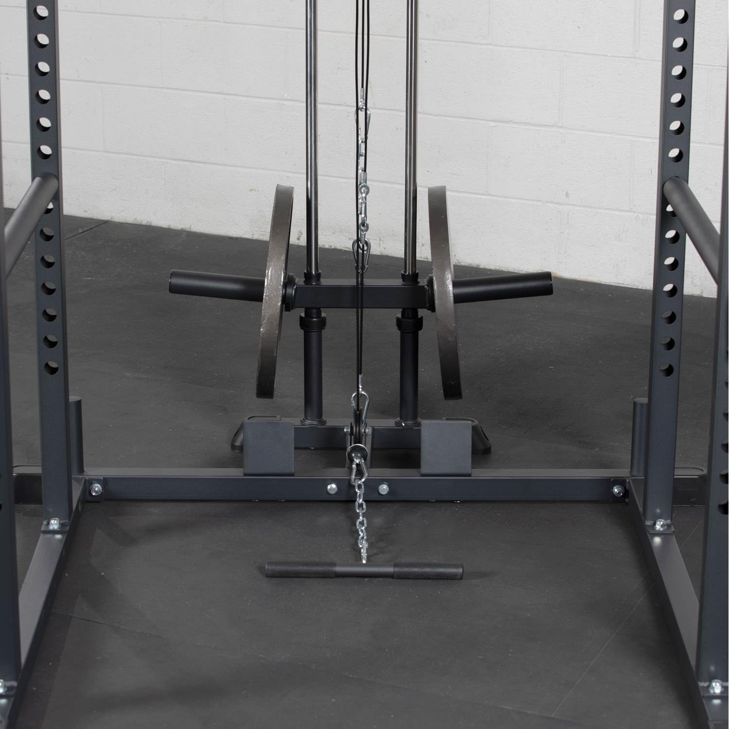 Titan Fitness T-2 Series 83" LAT Pulldown and Low Row Attachment, Plate-Loaded 300 LB Capacity, Space Saving Rack Mounted LAT Pulley Tower, Includes LAT Pulldown and Low-Row Handle