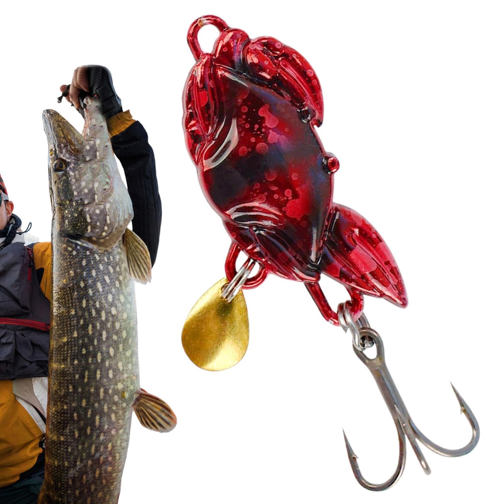 Angelköder zum Süßwasserangeln auf Raubfische Krabbenform Angelzubehör | Fisch- und Wurfköder Angelzubehör Angelwerkzeuge, Ausrüstung für Forelle, Cr
