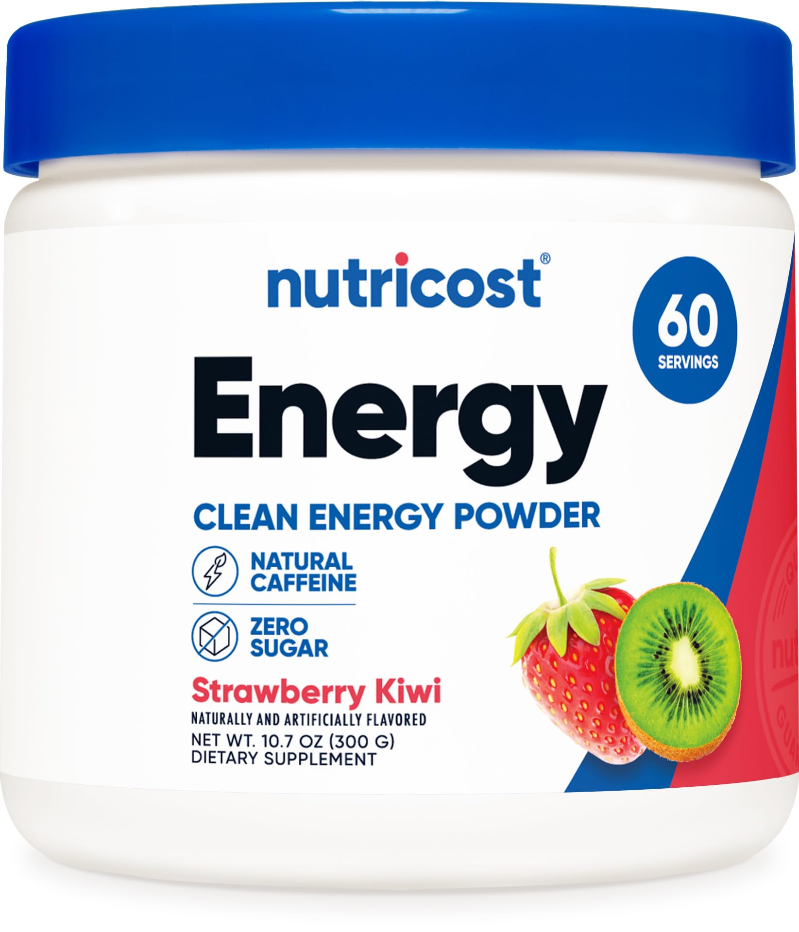 NutricostEnergy Complex (Strawberry Kiwi) (60 Servings) - Clean Energy Powder, 300g Dietary Supplement