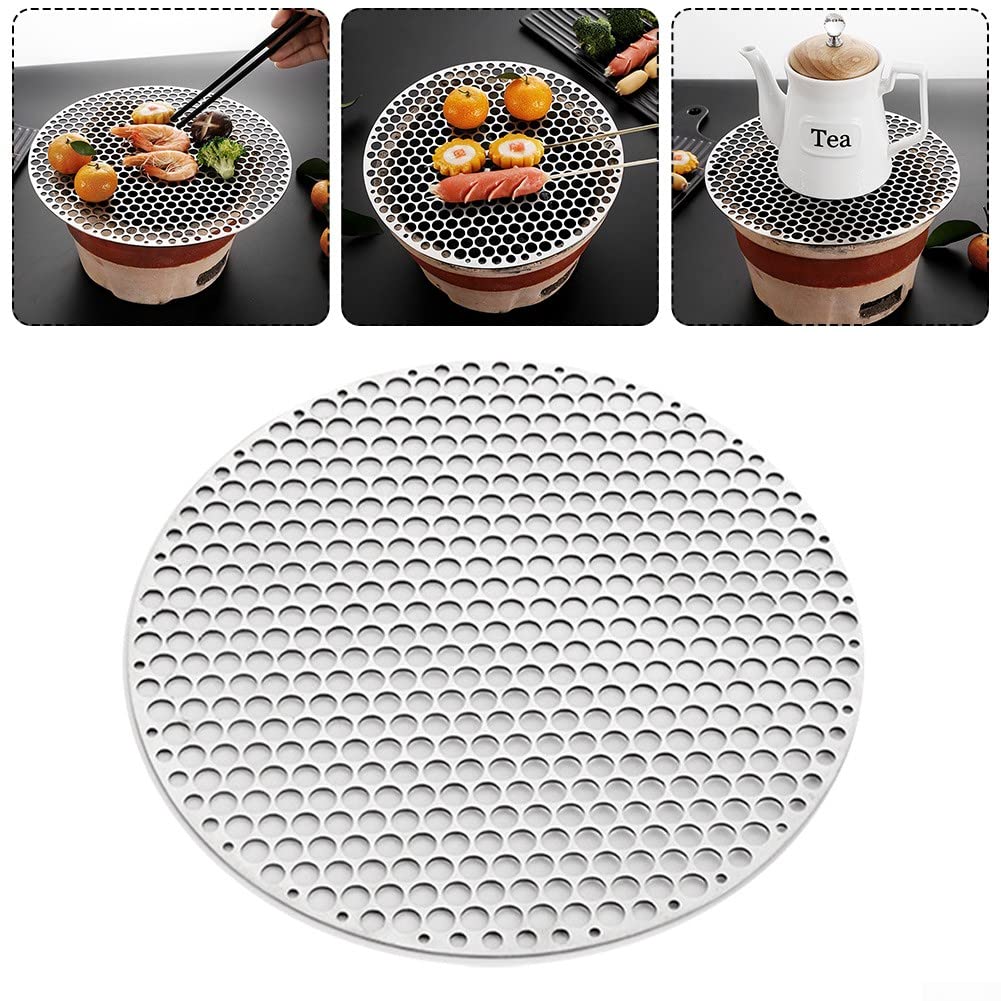 Artykuły do ​​pieczenia, Okrągła siatka do grilla BBQ, okrągła siatka do grilla ze stali nierdzewnej, mata do grilla, siatka do pieca węglowego, ruszt do grilla(26cm)