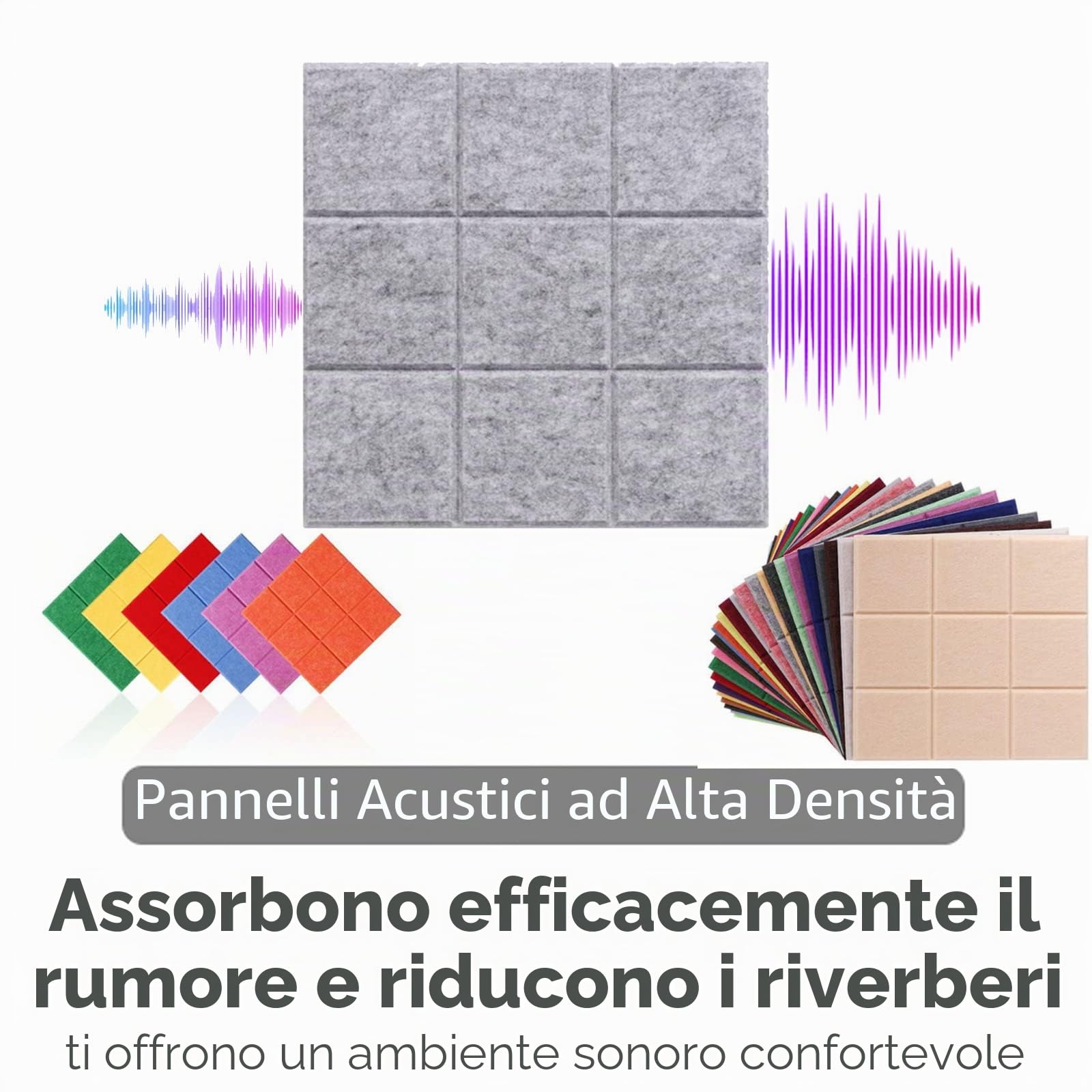 Lavagna di Sughero da Parete,6 pezzi Bacheca in Feltro Autoadesiva Sughero Pannelli Muro Decorazione da Parete,30 x 30 cm Piastrelle Autoadesive,per Appendere Foto Memo Casa Ufficio (Nero)