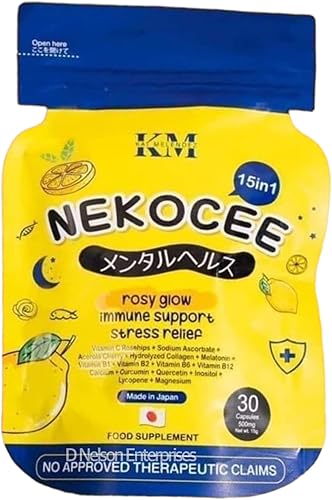 HerSkin NEKOCEE 15 en 1 de Kat Meléndez, suplemento alimenticio Rosy Glow, 30 cápsulas