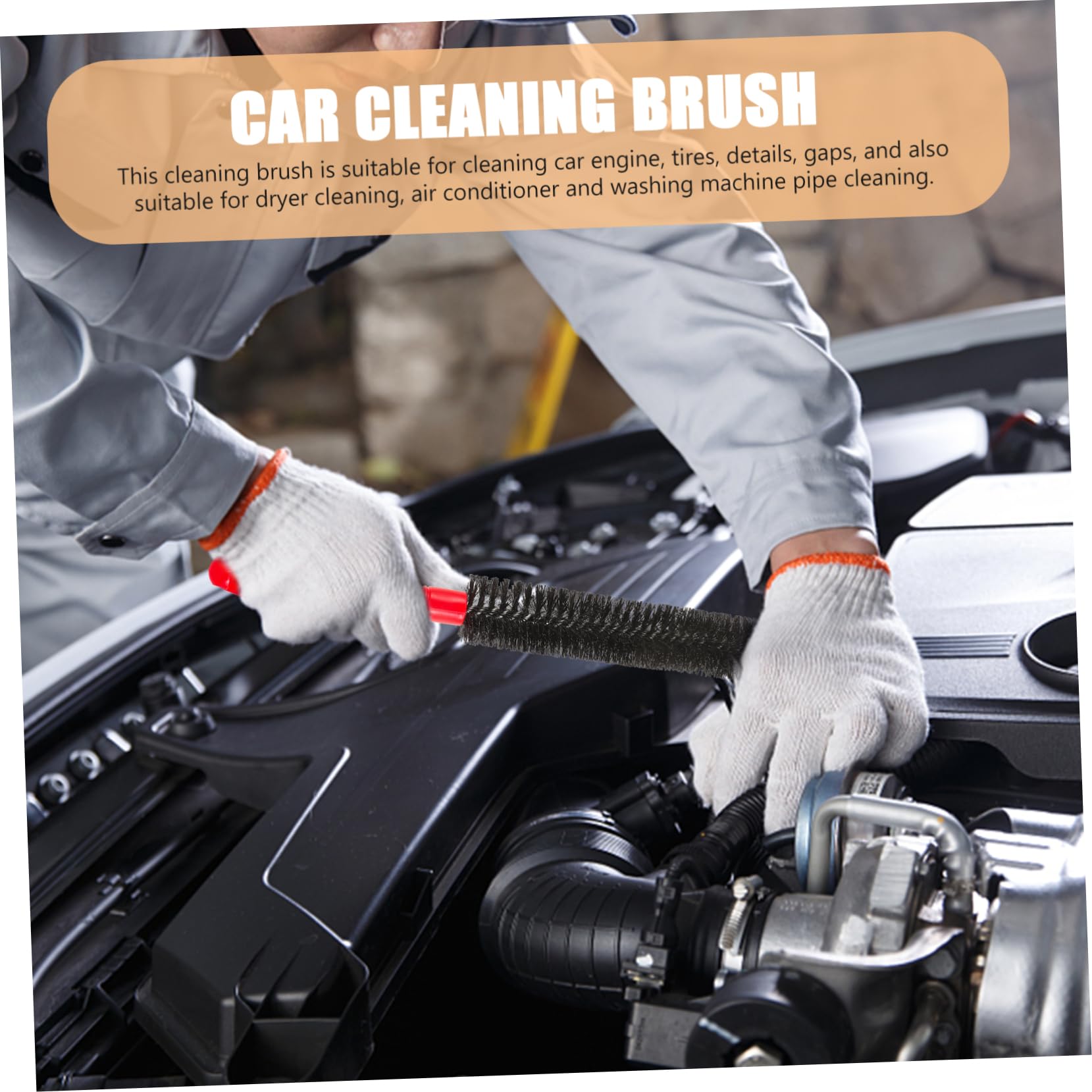 ULTECHNOVO 5pièces Brosse De Nettoyage pour Moteur Automobile Outil De Detailing Auto Brosse Pratique pour Accéder Aux Zones Difficiles Améliore La Performance Et Prolonge La Durée De Vie