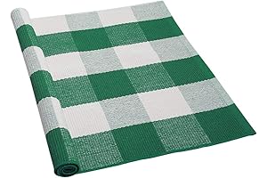 uxcell Buffalo Check Jute Rug