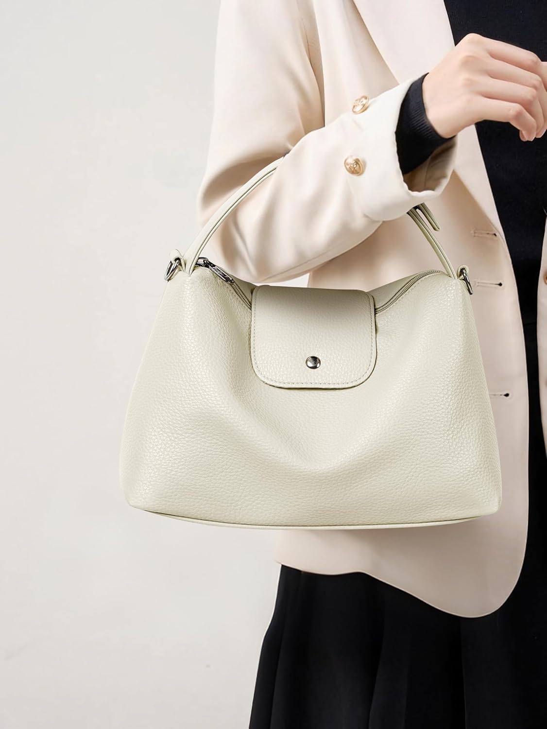 KALIDI Soft Vegan Leather Hobo Bag, Crossbody Purses Satchel for Women with Top Handle - Image 6