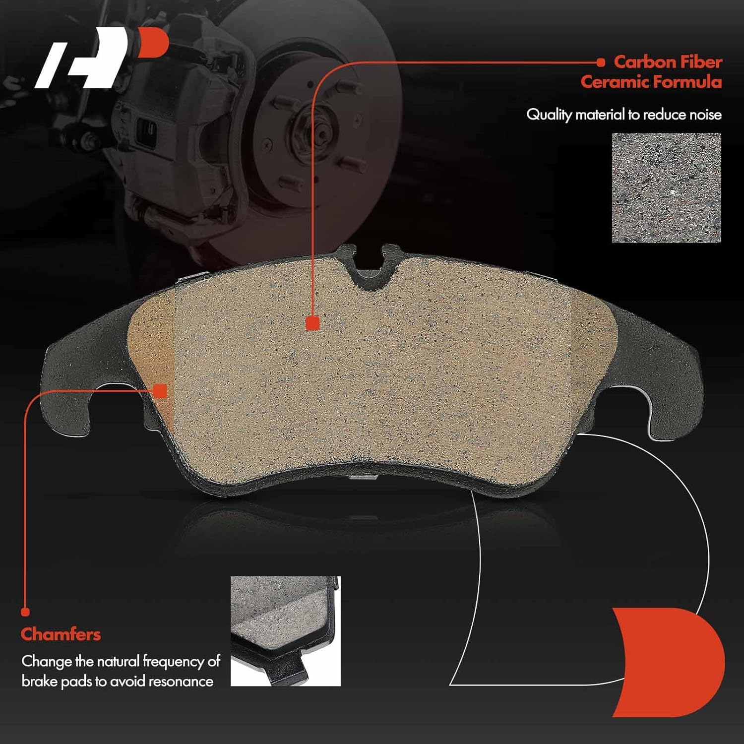 A-Premium 12.60 inch (320mm) Front Vented Disc Brake Rotors + Ceramic Pads Kit Compatible with Select Audi Models - A4, A4 Quattro, Q5, A5, A5 Quattro, A6 Quattro, A7 Quattro, Allroad, S5, 6-PC Set