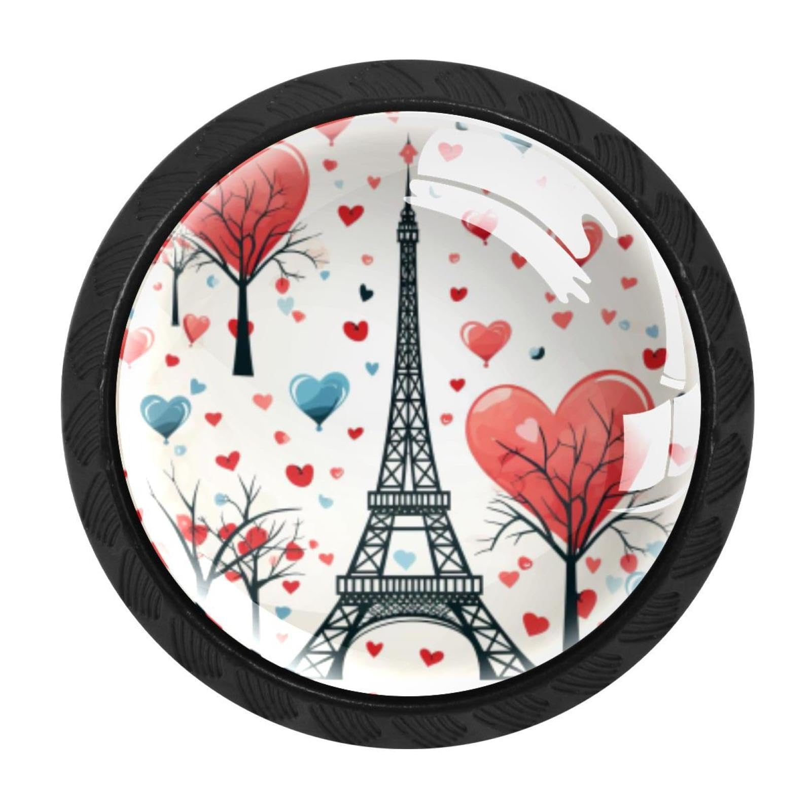 Chenzzzz Multicolored 08 4 Pack Eiffel Tower Valentine's Day Kitchen Cabinet Knobs Drawer Knobs Door Dresser Handles For Personalized Gifts Great For Any Occasion