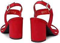 Vista 54 de DREAM PAIRS Women's High Chunky Heels Square Toe Block Ankle Strap Dress Comfort Sandals