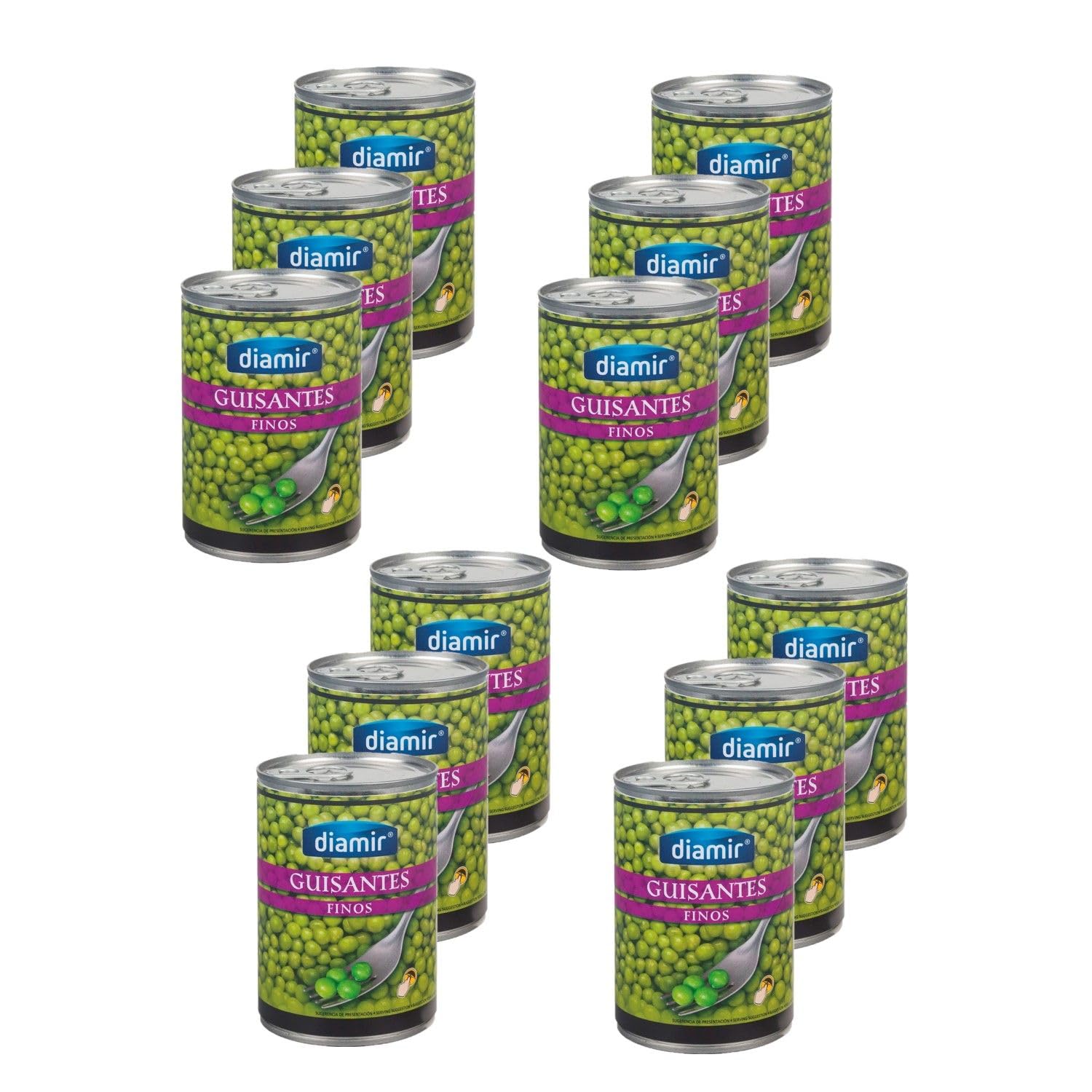 Lot 12x Petits pois fins - Boîte 400g