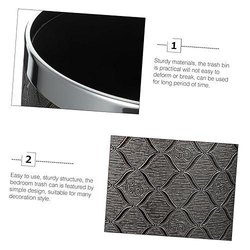 Miniatura 9 de NOLITOY Papelera de basura para sala de estar, papelera de plástico, papelera grande, contenedor de basura, cubo de basura, cubo de basura,