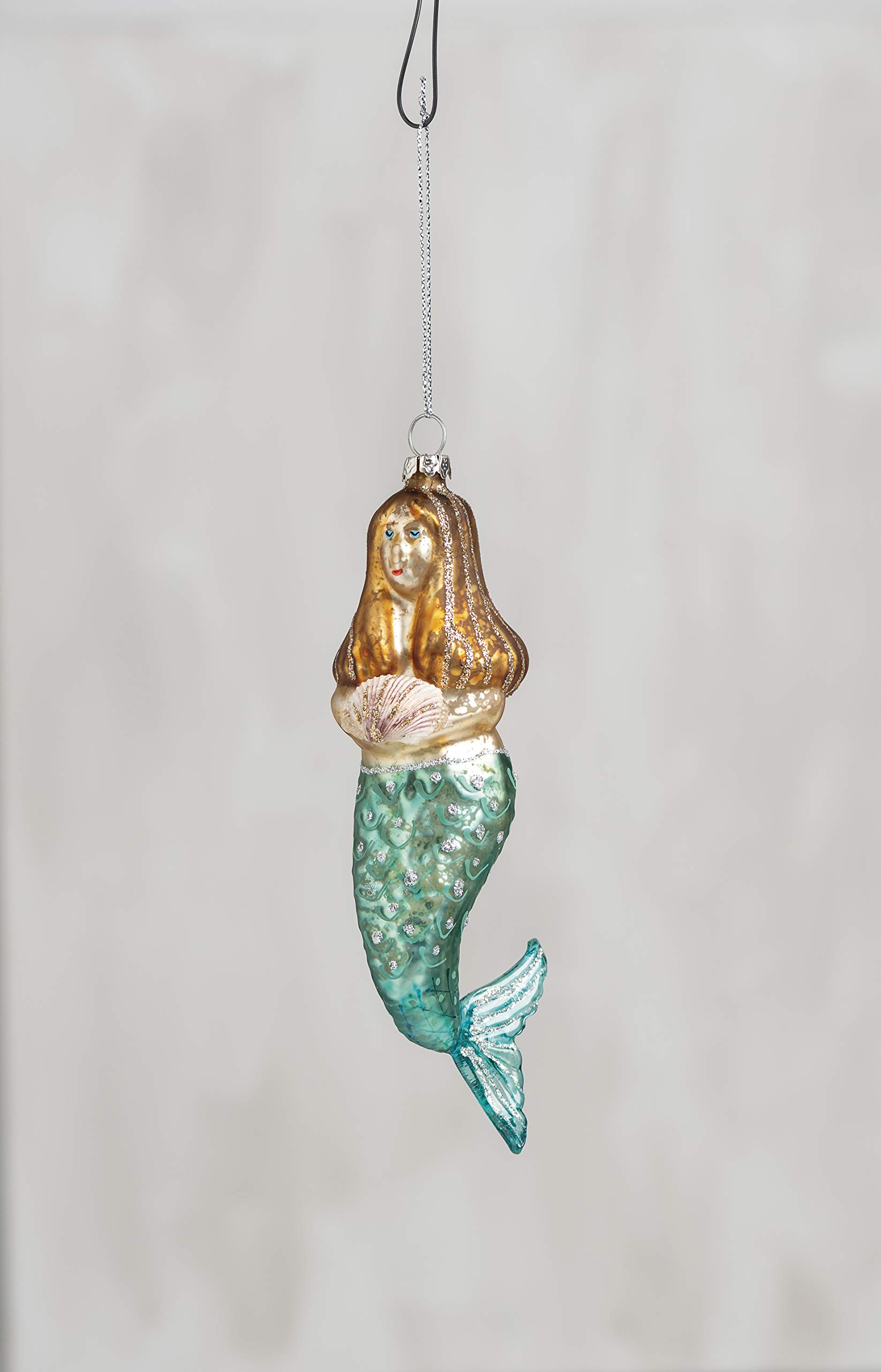 Primitives by Kathy Glass Hanging Ornament, 6.25 Tall, Mermaid