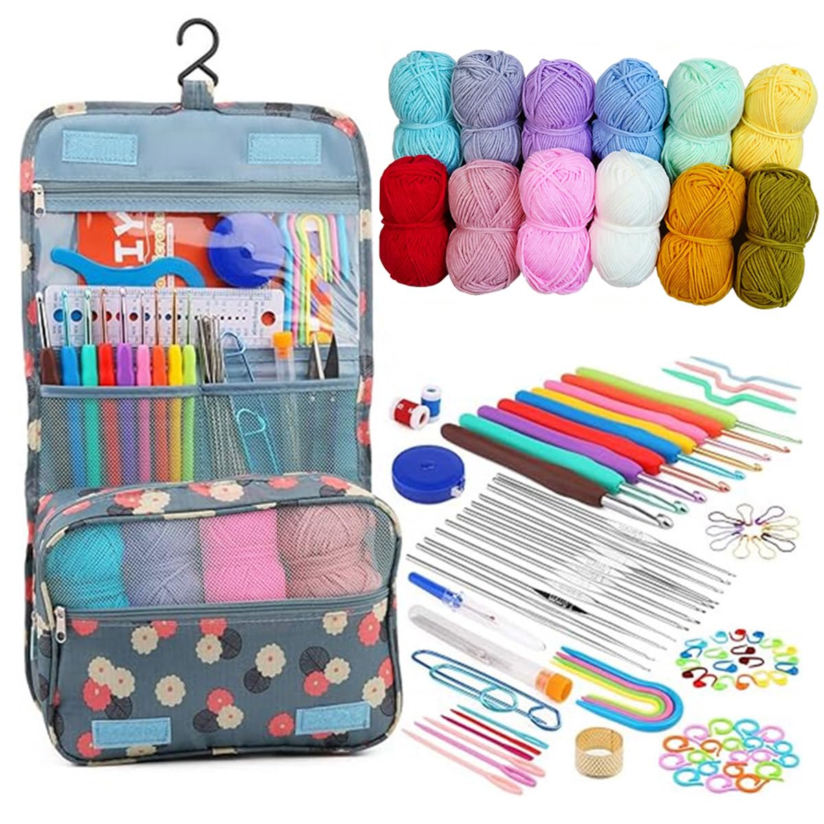Hntess 118Pcs Crochet Kit - crochet kits | Mubboo