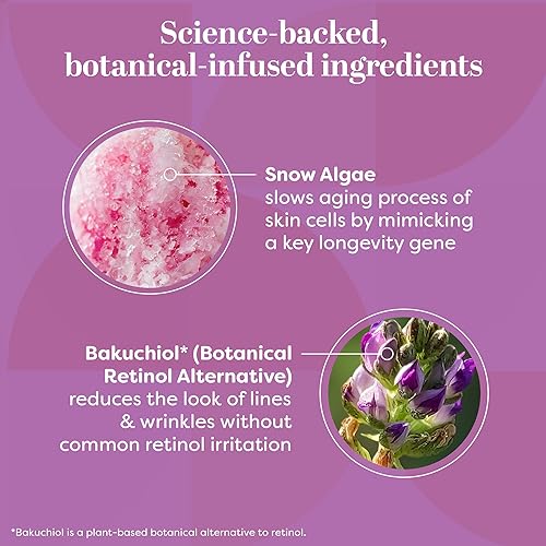 Miniatura 3 de TruSkin Crema hidratante Longevity  Revolucionario hidratante facial con bakuchiol y algas de nieve  Cuidado de la piel hecho para ayudar a la