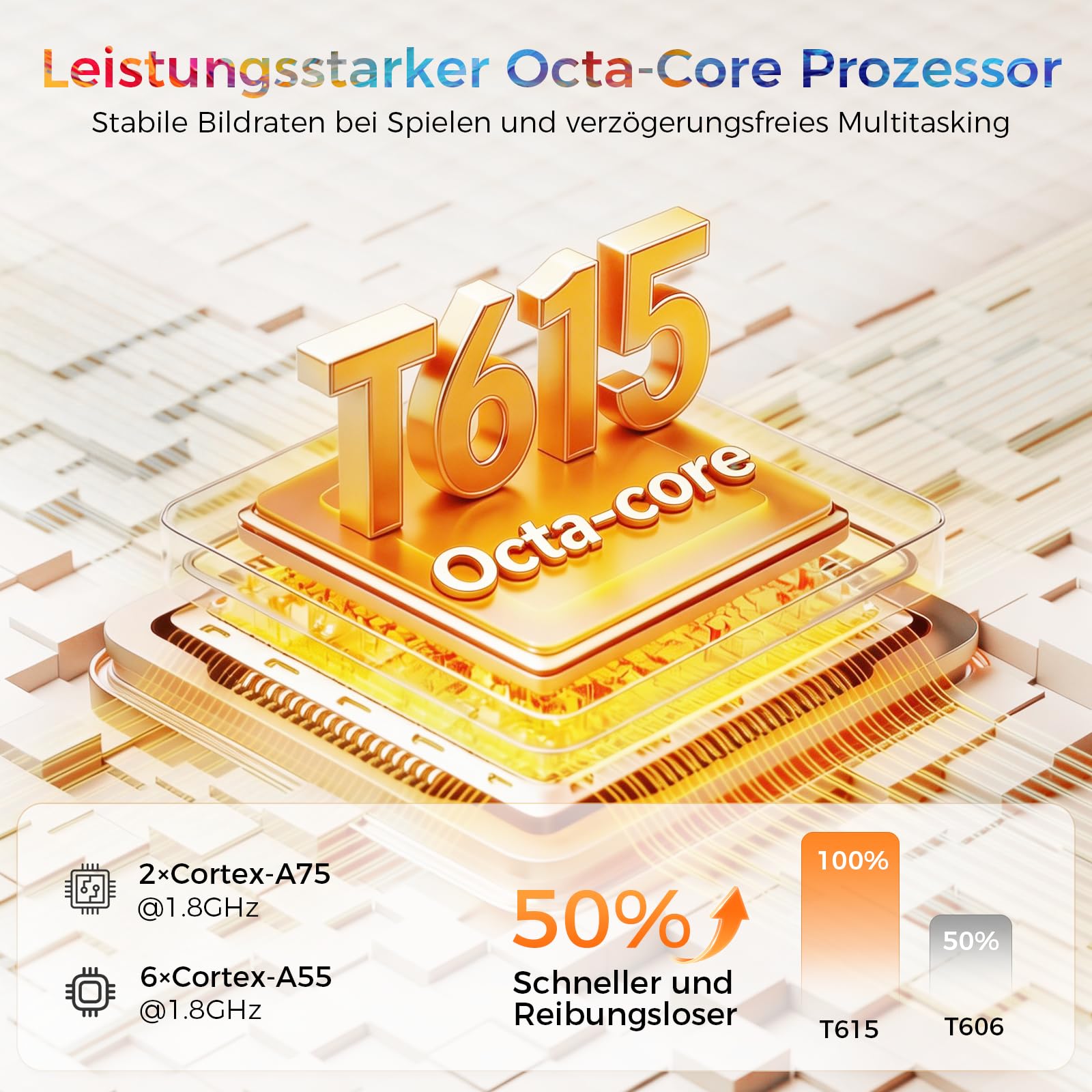 2026 Tablet 13.4 Zoll Android 16 Tablet, 32GB RAM+256GB ROM/1TB TF, 10000mAh Tablet Octa-Core 1920 * 1200 IPS, 5+16MP/GPS/Widevine L1/18W Schnellladung