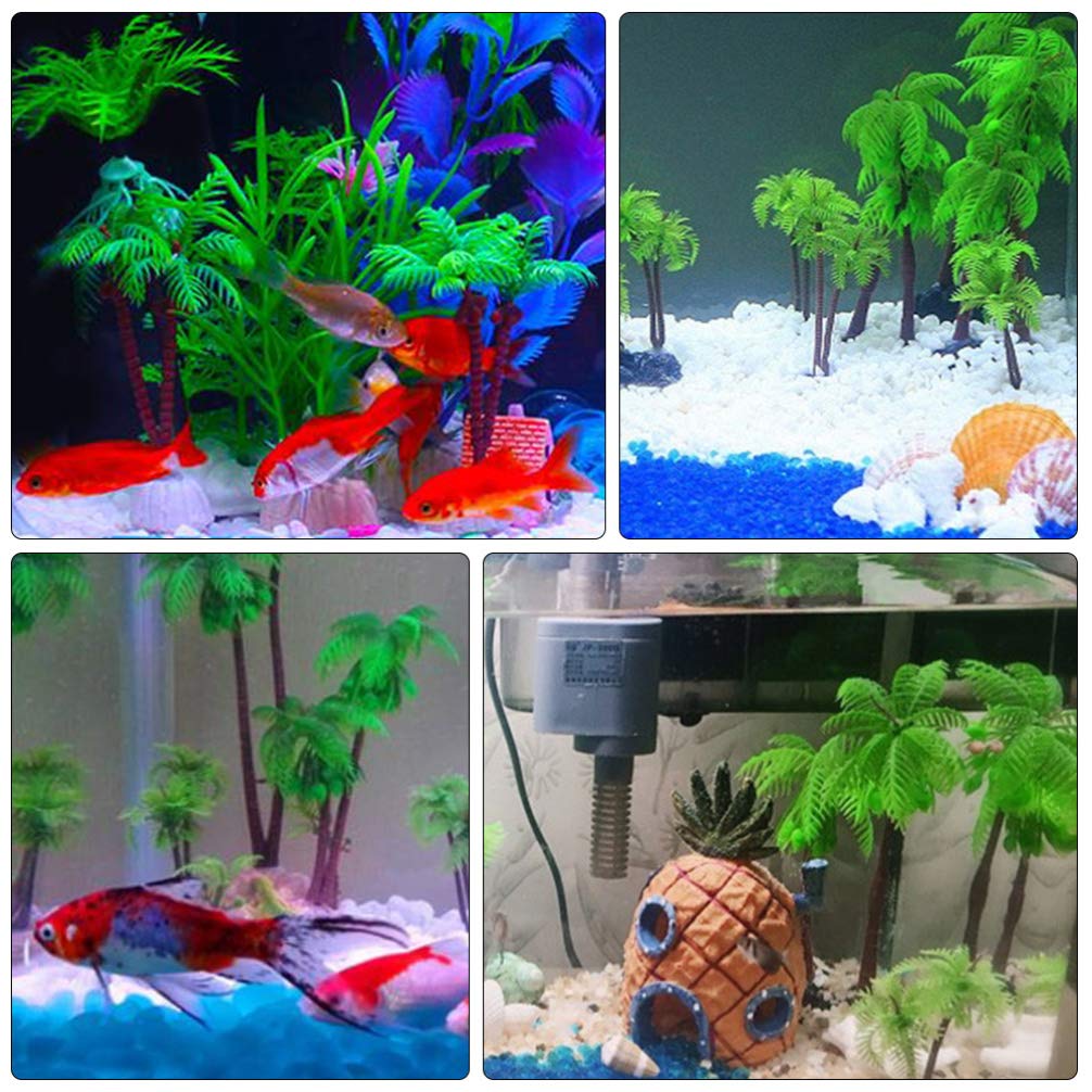 POPETPOP Künstliche Aquariumpflanze – 38x13 Cm, Grün, Aus Kunststoff, Für Süß- & Salzwasser