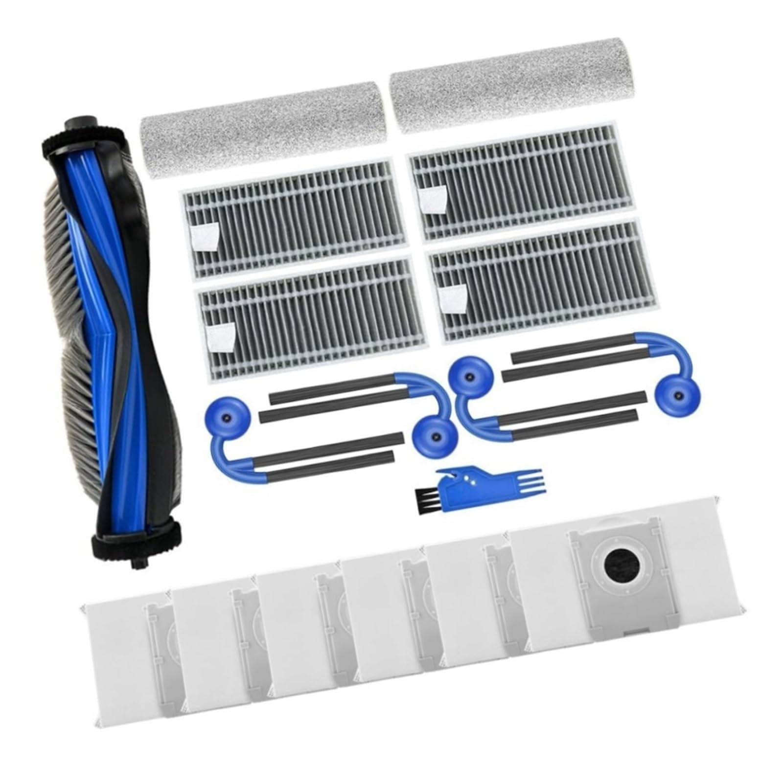For ECOVACS for DEEBOT T80 for OMNI Robot Aspirapolvere Sostituzione Spazzola Filtro Kit Mop Set di Accessori da 14 Pezzi con Spazzola Principale Filtri HEPA Spazzole Laterali Sacchetti for la Polvere
