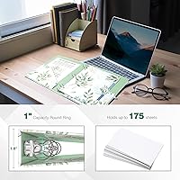 Vista 312 de Ospelelf Mini 3 Ring Binder, 2 Inch, Cute Pink Marble Binder for 5.5" x 8.5" with 5 Tab Dividers, File Folder Labels and Low Profile Clipboards