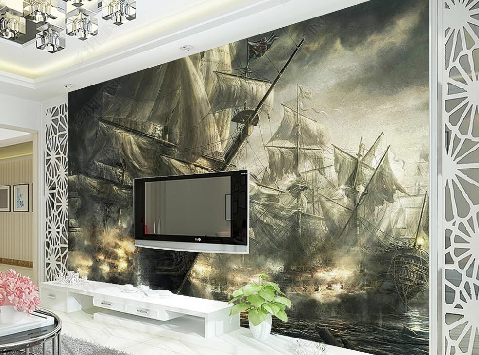 Papier Peint Intissé Bateau Pirate | Rénovez un Grand Mur Facilement avec ce Poster Géant