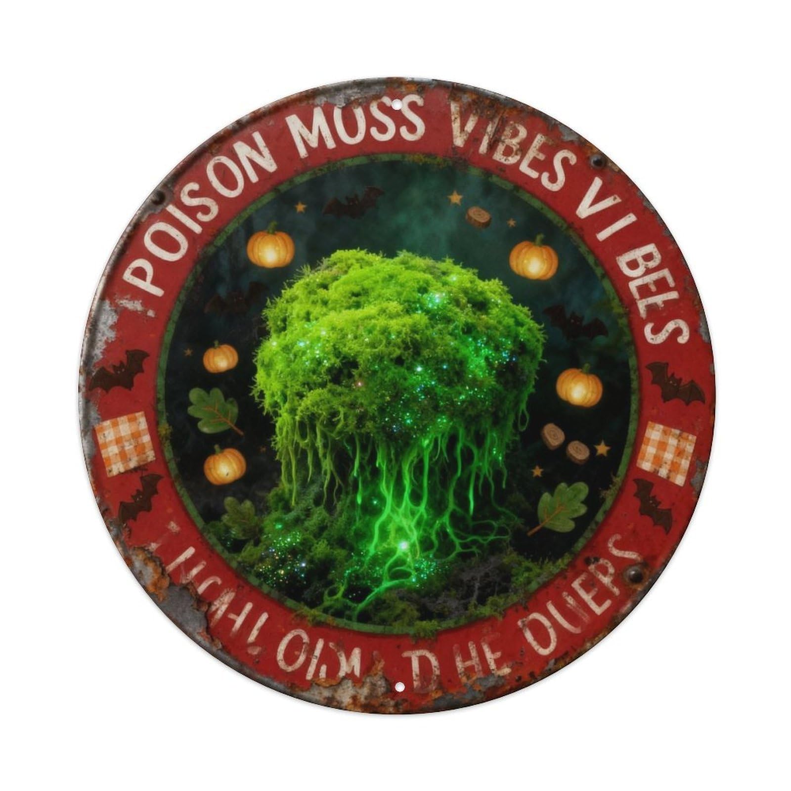 Poison Moss Vibes Metal Tin Sign Plaque